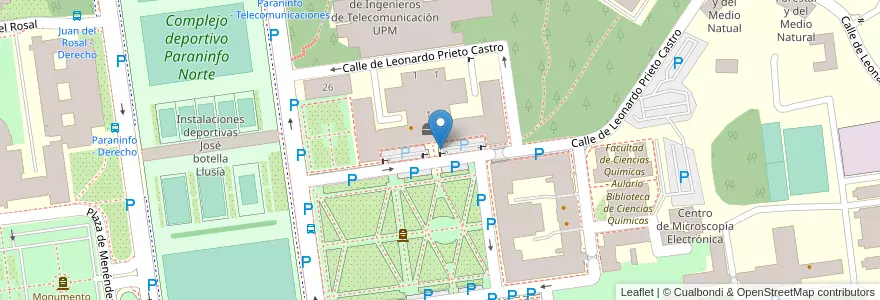 Mapa de ubicacion de Aparcabicis Facultad CC Físicas en إسبانيا, منطقة مدريد, منطقة مدريد, Área Metropolitana De Madrid Y Corredor Del Henares, مدريد.