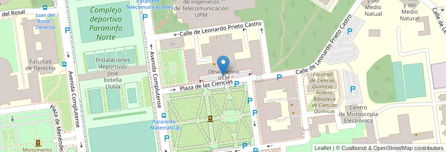 Mapa de ubicacion de Aparcabicis Facultad CC Físicas en إسبانيا, منطقة مدريد, منطقة مدريد, Área Metropolitana De Madrid Y Corredor Del Henares, مدريد.