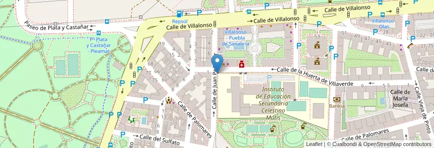 Mapa de ubicacion de Aparcabicis IES Celestino Mutis en Испания, Мадрид, Мадрид, Área Metropolitana De Madrid Y Corredor Del Henares, Мадрид.