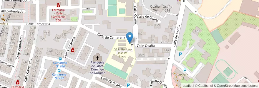 Mapa de ubicacion de Aparcabicis IES Mariano José de Larra en Испания, Мадрид, Мадрид, Área Metropolitana De Madrid Y Corredor Del Henares, Мадрид.