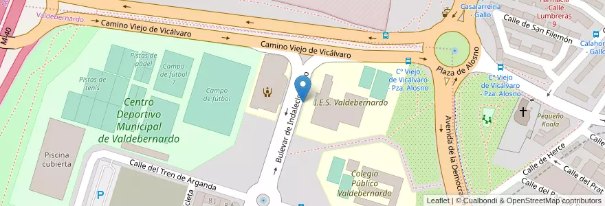 Mapa de ubicacion de Aparcabicis IES Valdebernardo en إسبانيا, منطقة مدريد, منطقة مدريد, Área Metropolitana De Madrid Y Corredor Del Henares, مدريد.
