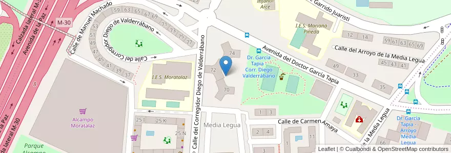 Mapa de ubicacion de Aparcabicis Instalaciones Deportivas en Sepanyol, Comunidad De Madrid, Comunidad De Madrid, Área Metropolitana De Madrid Y Corredor Del Henares, Madrid.