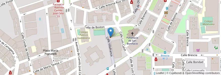 Mapa de ubicacion de Aparcabicis Instalaciones Deportivas Boston en Espanha, Comunidade De Madrid, Comunidade De Madrid, Área Metropolitana De Madrid Y Corredor Del Henares, Madrid.