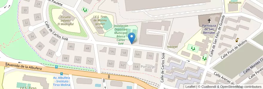 Mapa de ubicacion de Aparcabicis Instalaciones Deportivas Puente de Vallecas en إسبانيا, منطقة مدريد, منطقة مدريد, Área Metropolitana De Madrid Y Corredor Del Henares, مدريد.
