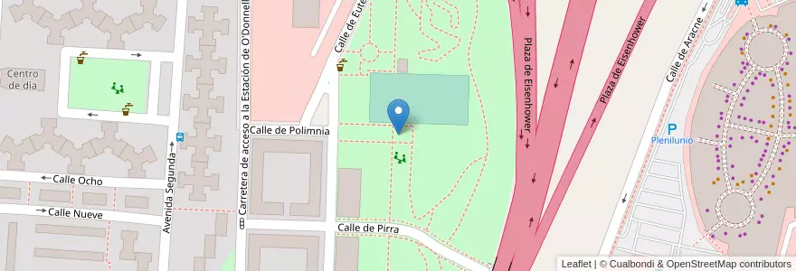 Mapa de ubicacion de Aparcabicis Junto a pistas deportivas en 西班牙, Comunidad De Madrid, Comunidad De Madrid, Área Metropolitana De Madrid Y Corredor Del Henares, Madrid.