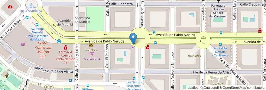 Mapa de ubicacion de Aparcabicis Librería Muga en إسبانيا, منطقة مدريد, منطقة مدريد, Área Metropolitana De Madrid Y Corredor Del Henares, مدريد.