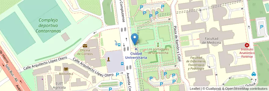 Mapa de ubicacion de Aparcabicis Metro Ciudad Universitaria en Espagne, Communauté De Madrid, Communauté De Madrid, Área Metropolitana De Madrid Y Corredor Del Henares, Madrid.