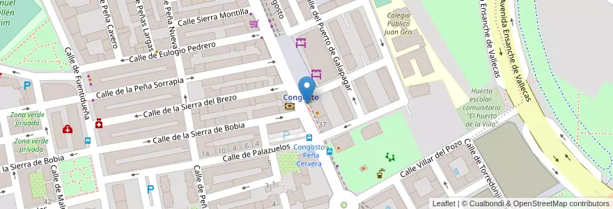 Mapa de ubicacion de Aparcabicis Metro Congosto en إسبانيا, منطقة مدريد, منطقة مدريد, Área Metropolitana De Madrid Y Corredor Del Henares, مدريد.