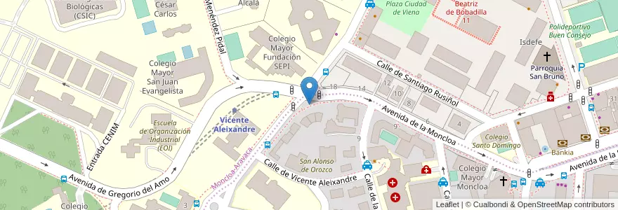 Mapa de ubicacion de Aparcabicis Metro Metropolitano en スペイン, マドリード州, Comunidad De Madrid, Área Metropolitana De Madrid Y Corredor Del Henares, Madrid.
