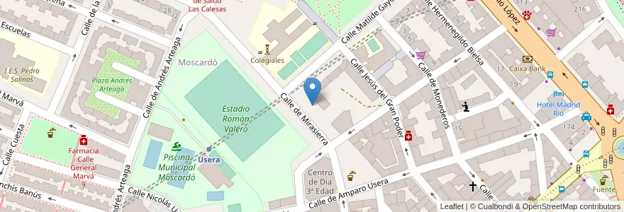 Mapa de ubicacion de Aparcabicis Metro Usera en إسبانيا, منطقة مدريد, منطقة مدريد, Área Metropolitana De Madrid Y Corredor Del Henares, مدريد.