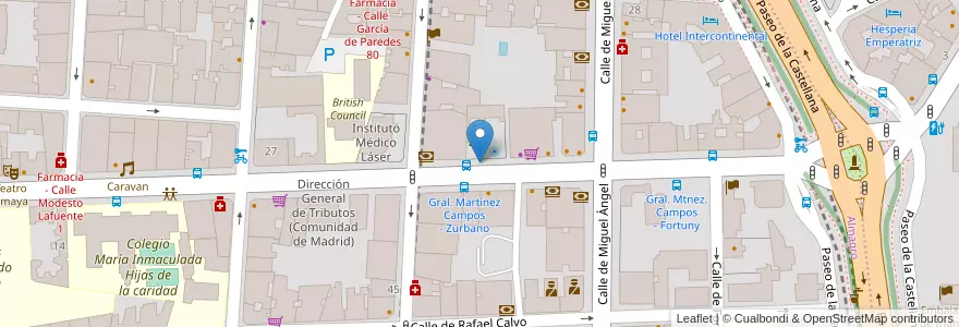 Mapa de ubicacion de Aparcabicis Museo Sorolla en Spanje, Comunidad De Madrid, Comunidad De Madrid, Área Metropolitana De Madrid Y Corredor Del Henares, Madrid.