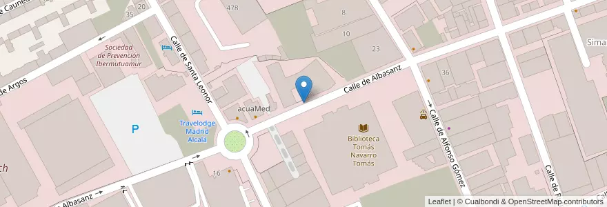 Mapa de ubicacion de Aparcabicis Oficinas Albasanz 15 en Испания, Мадрид, Мадрид, Área Metropolitana De Madrid Y Corredor Del Henares, Мадрид.