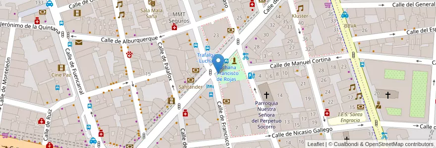 Mapa de ubicacion de Aparcabicis Oficinas Luchana en España, Comunidad De Madrid, Comunidad De Madrid, Área Metropolitana De Madrid Y Corredor Del Henares, Madrid.