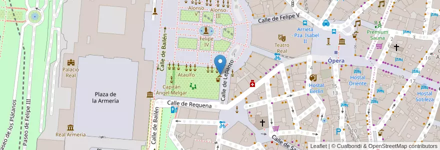 Mapa de ubicacion de Aparcabicis Palacio Real, zona infantil en إسبانيا, منطقة مدريد, منطقة مدريد, Área Metropolitana De Madrid Y Corredor Del Henares, مدريد.