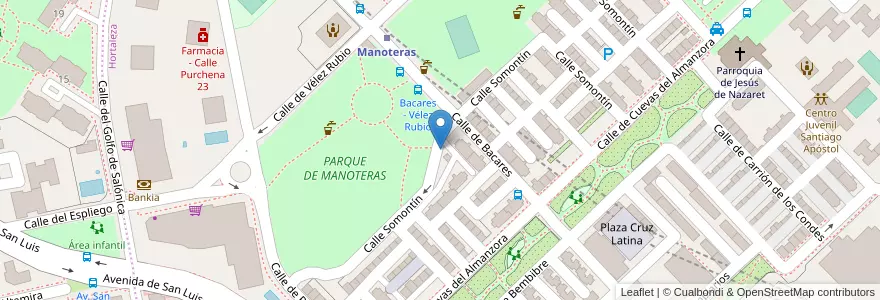 Mapa de ubicacion de Aparcabicis Parque en スペイン, マドリード州, Comunidad De Madrid, Área Metropolitana De Madrid Y Corredor Del Henares, Madrid.
