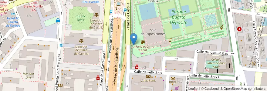 Mapa de ubicacion de Aparcabicis Parque Canal Isabel II en إسبانيا, منطقة مدريد, منطقة مدريد, Área Metropolitana De Madrid Y Corredor Del Henares, مدريد.