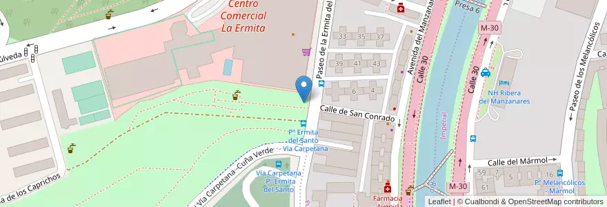 Mapa de ubicacion de Aparcabicis Parque Cuña Verde en إسبانيا, منطقة مدريد, منطقة مدريد, Área Metropolitana De Madrid Y Corredor Del Henares, مدريد.