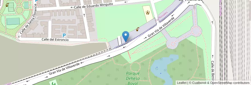 Mapa de ubicacion de Aparcabicis Parque Dehesa de Boyal en Spanje, Comunidad De Madrid, Comunidad De Madrid, Área Metropolitana De Madrid Y Corredor Del Henares, Madrid.
