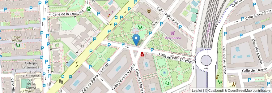 Mapa de ubicacion de Aparcabicis Parque Plaza de Chozas de Canales en إسبانيا, منطقة مدريد, منطقة مدريد, Área Metropolitana De Madrid Y Corredor Del Henares, مدريد.