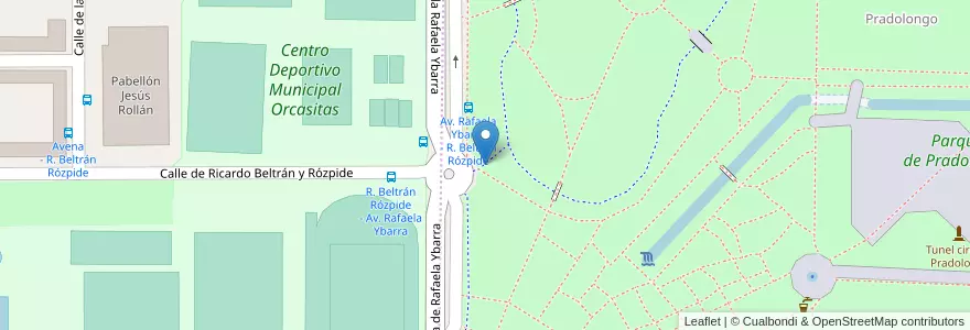 Mapa de ubicacion de Aparcabicis Parque Pradolongo en إسبانيا, منطقة مدريد, منطقة مدريد, Área Metropolitana De Madrid Y Corredor Del Henares, مدريد.