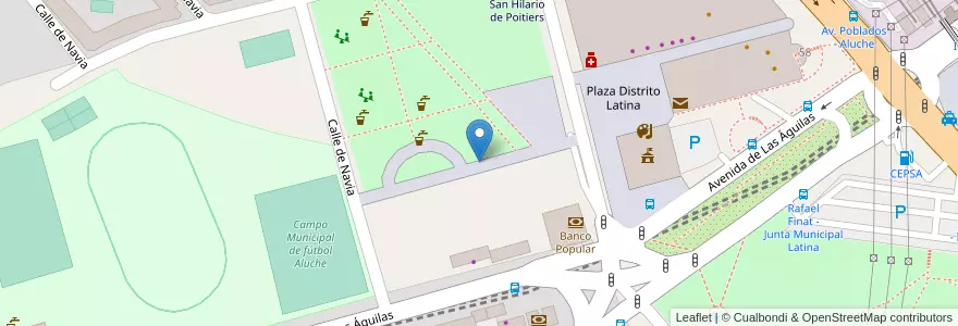 Mapa de ubicacion de Aparcabicis Parque en Sepanyol, Comunidad De Madrid, Comunidad De Madrid, Área Metropolitana De Madrid Y Corredor Del Henares, Madrid.