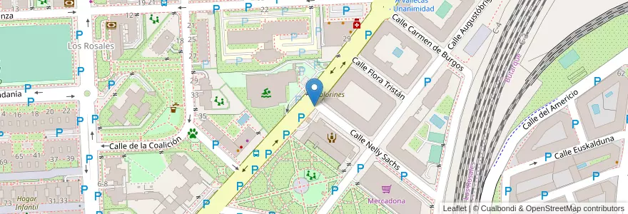 Mapa de ubicacion de Aparcabicis Piscina El Espinillo en Spagna, Comunidad De Madrid, Comunidad De Madrid, Área Metropolitana De Madrid Y Corredor Del Henares, Madrid.