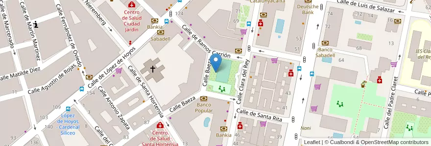 Mapa de ubicacion de Aparcabicis Pistas deportivas en Sepanyol, Comunidad De Madrid, Comunidad De Madrid, Área Metropolitana De Madrid Y Corredor Del Henares, Madrid.