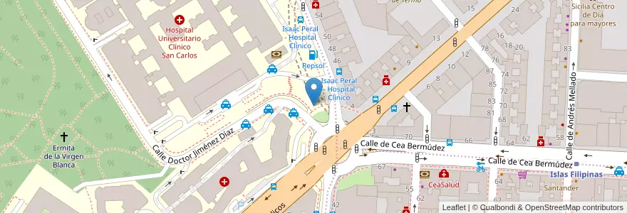 Mapa de ubicacion de Aparcabicis Plaza Cristo Rey en İspanya, Comunidad De Madrid, Comunidad De Madrid, Área Metropolitana De Madrid Y Corredor Del Henares, Madrid.