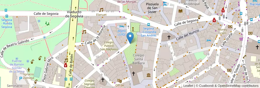 Mapa de ubicacion de Aparcabicis Plaza de la Paja en Испания, Мадрид, Мадрид, Área Metropolitana De Madrid Y Corredor Del Henares, Мадрид.