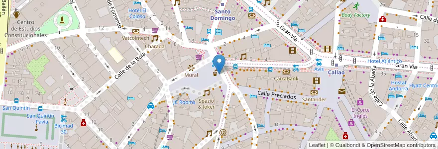 Mapa de ubicacion de Aparcabicis Plaza de Santo Domingo en إسبانيا, منطقة مدريد, منطقة مدريد, Área Metropolitana De Madrid Y Corredor Del Henares, مدريد.