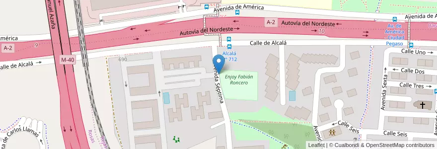 Mapa de ubicacion de Aparcabicis Polideportivo Fabián Roncero en Sepanyol, Comunidad De Madrid, Comunidad De Madrid, Área Metropolitana De Madrid Y Corredor Del Henares, Madrid.