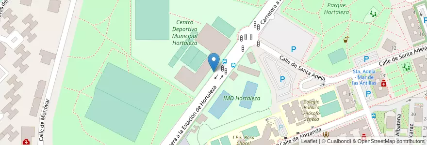 Mapa de ubicacion de Aparcabicis Polideportivo Hortaleza en إسبانيا, منطقة مدريد, منطقة مدريد, Área Metropolitana De Madrid Y Corredor Del Henares, مدريد.