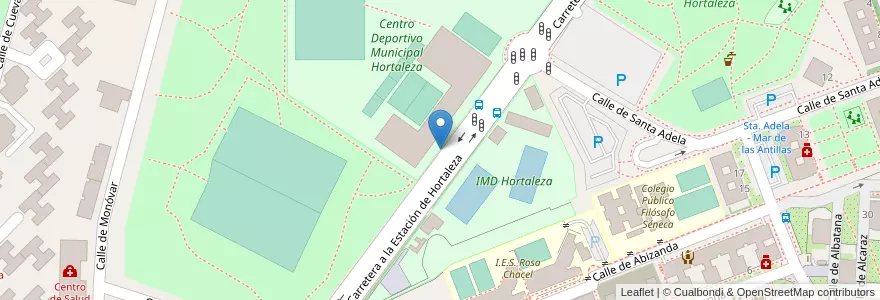Mapa de ubicacion de Aparcabicis Polideportivo Hortaleza en Spagna, Comunidad De Madrid, Comunidad De Madrid, Área Metropolitana De Madrid Y Corredor Del Henares, Madrid.