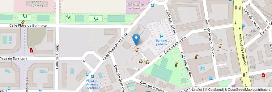 Mapa de ubicacion de Aparcabicis SAMUR en Spanje, Comunidad De Madrid, Comunidad De Madrid, Área Metropolitana De Madrid Y Corredor Del Henares, Madrid.