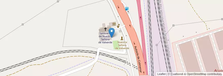Mapa de ubicacion de Aparcabicis Santuario Nuestra Señora de Valverde en Испания, Мадрид, Мадрид, Área Metropolitana De Madrid Y Corredor Del Henares, Мадрид.