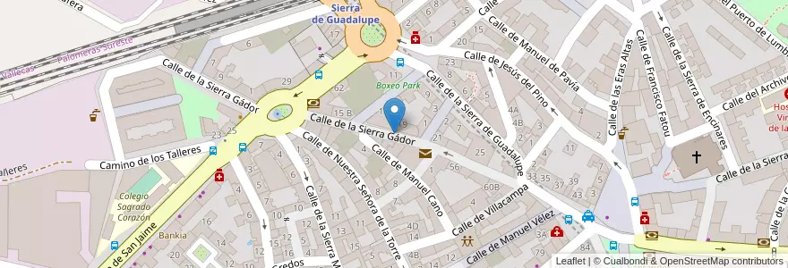 Mapa de ubicacion de Aparcabicis Tienda de bicis en España, Comunidad De Madrid, Comunidad De Madrid, Área Metropolitana De Madrid Y Corredor Del Henares, Madrid.
