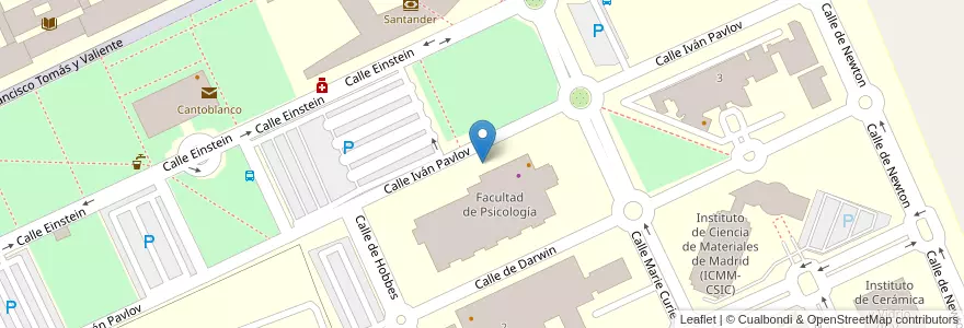 Mapa de ubicacion de Aparcabicis UAM Facultad de Psicología en 스페인, Comunidad De Madrid, Comunidad De Madrid, Área Metropolitana De Madrid Y Corredor Del Henares, 마드리드.