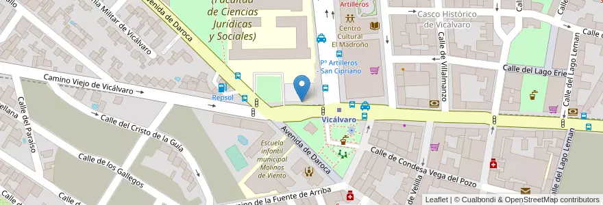 Mapa de ubicacion de Aparcabicis Universidad Rey Juan Carlos en Espanha, Comunidade De Madrid, Comunidade De Madrid, Área Metropolitana De Madrid Y Corredor Del Henares, Madrid.