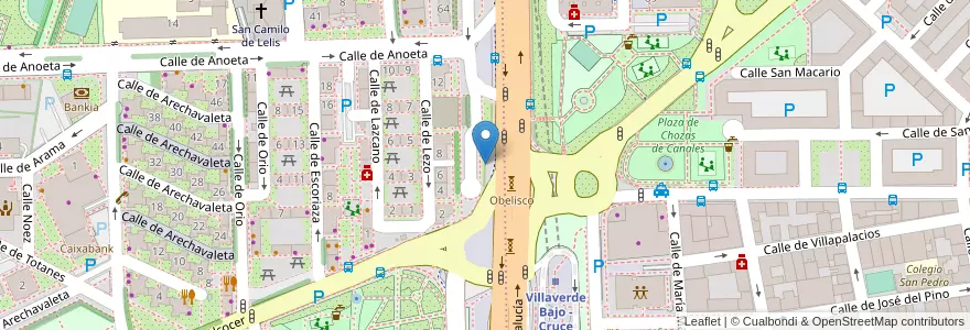 Mapa de ubicacion de Aparcabicis Vía Ciclista Av. Andalucía en 西班牙, Comunidad De Madrid, Comunidad De Madrid, Área Metropolitana De Madrid Y Corredor Del Henares, Madrid.