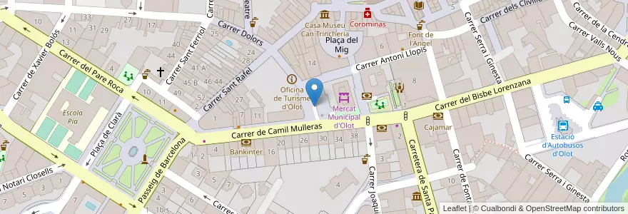 Mapa de ubicacion de Aparcament Mercat Municipal en إسبانيا, كتالونيا, جرندة, Garrotxa, Olot.