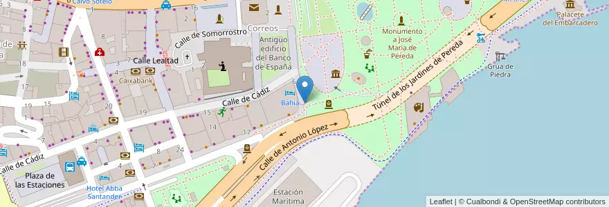 Mapa de ubicacion de Aparcamiento de la Plaza Alfonso XIII en Spain, Cantabria, Cantabria, Santander, Santander.