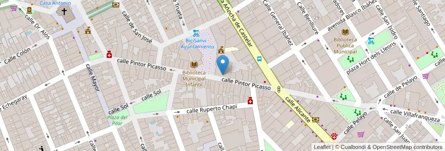 Mapa de ubicacion de Aparcamiento del Ayuntamiento en スペイン, バレンシア州, Alacant / Alicante, L'Alacantí, Sant Vicent Del Raspeig / San Vicente Del Raspeig.