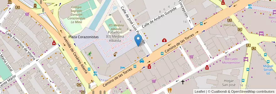 Mapa de ubicacion de Aparcamiento Hotel Boston en Espagne, Aragon, Saragosse, Zaragoza, Saragosse.