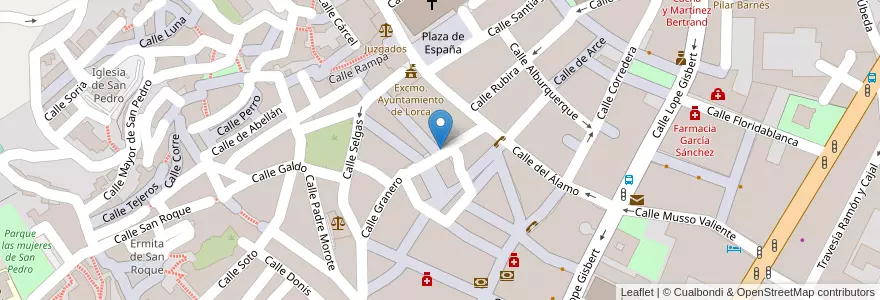 Mapa de ubicacion de Aparcamiento Lorca Plaza en スペイン, ムルシア州, ムルシア州, Alto Guadalentín, Lorca.