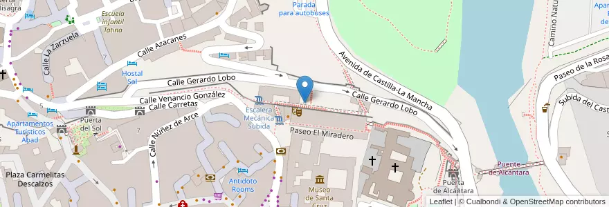 Mapa de ubicacion de Aparcamiento Palacio de Congresos (Miradero) en Spanien, Kastilien-La Mancha, Toledo, Toledo, Toledo.