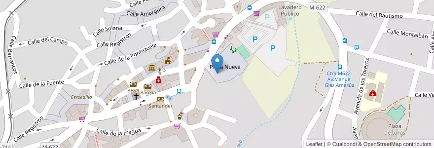 Mapa de ubicacion de Aparcamiento Plaza Nueva en إسبانيا, منطقة مدريد, منطقة مدريد, Cuenca Del Guadarrama, Cercedilla.