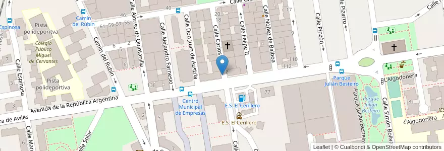 Mapa de ubicacion de Aparcamiento reservado para motos en 스페인, 아스투리아스, 아스투리아스, Gijón/Xixón.