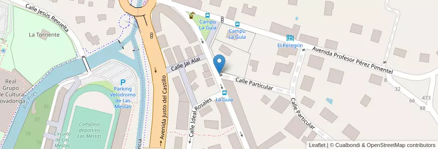 Mapa de ubicacion de Aparcamiento reservado para motos en İspanya, Asturias, Asturias, Gijón/Xixón.