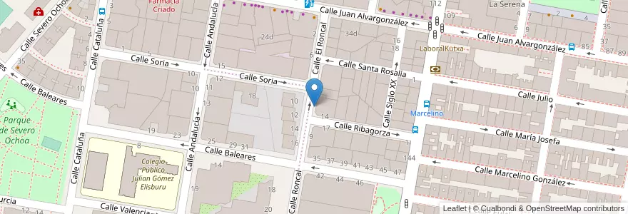Mapa de ubicacion de Aparcamiento reservado para motos en اسپانیا, آستوریاس, آستوریاس, Gijón/Xixón.