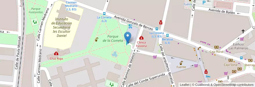 Mapa de ubicacion de Aparcamiento subterráneo de la Cometa en İspanya, La Rioja, La Rioja, Logroño.